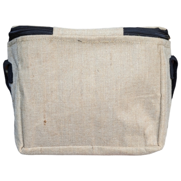 Foldable Jute Zip Travel Cooler with Shoulder Strap Montreal Canada Packable - Picture 7 of 15